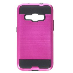 Samsung Galaxy J1 (2016) / Amp 2 / Express 3 / Galaxy Luna Armor Hybrid Case (Hot Pink)